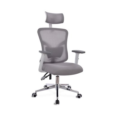 SILLA DE ESCRITORIO CON CABECERO FONE ULTRA GRIS BONNO
