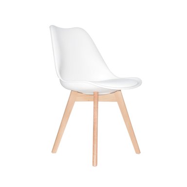 SILLA DE DISEÑO EMA BLANCO TAPIZADO BONNO