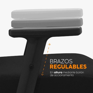 SILLA DE OFICINA GIRATORIA MILES NEGRO BONNO - 4