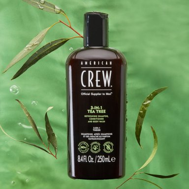 SHAMPOO AMERICAN CREW 3 IN 1 TEA TREE 450ML CONDITIONER Y BODY WASH - 2