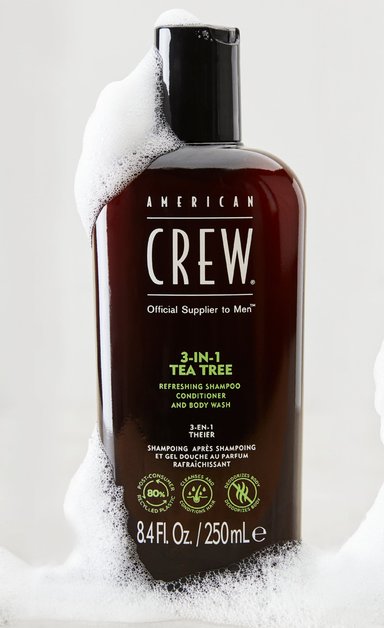 SHAMPOO AMERICAN CREW 3 IN 1 TEA TREE 450ML CONDITIONER Y BODY WASH - 3