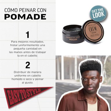 POMADA AMERICAN CREW POMADE FIJACIÓN MEDIA BRILLO ALTO X 50 ML - 3