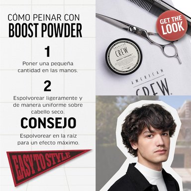 AMERICAN CREW  BOOST POWDER X 20 GR - POLVO ANTIGRAVEDAD FIJACIÓN BAJA EFECTO MATE - 3