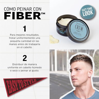AMERICAN CREW  FIBER X 50 GR - CERA DE FIJACIÓN FUERTE SIN BRILLO - 3