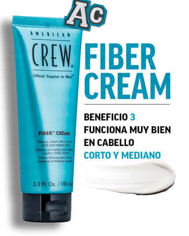 AMERICAN CREW  FIBER CREAM X 100 ML - CREMA FIJACIÓN MEDIA Y BRILLO NATURAL - 4