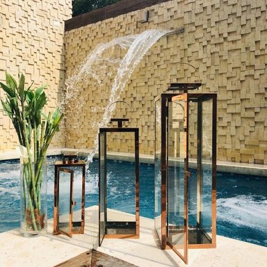 FAROL DE METAL ROSE GOLD SET DE 3 - 3