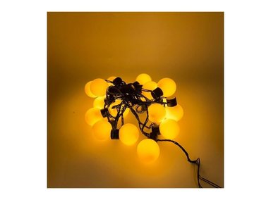 COLGANTE FLORIPA CV911COL BLANCO BOLITAS CON LUCES LED SERIE. LUCES CÁLIDO