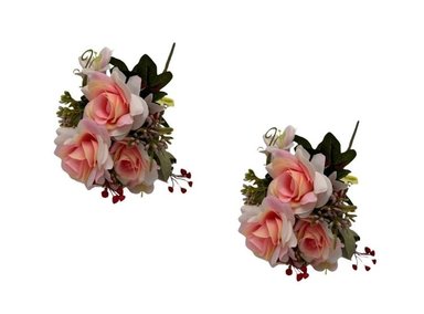 PACK 2 PLANTAS FLORIPA BG307032-PK BOUQUETS ROSAS 7 FLORES