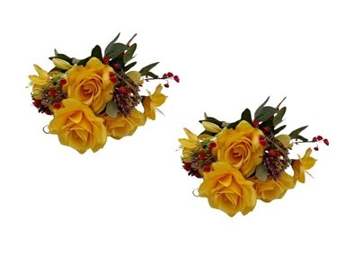 PACK 2 PLANTAS FLORIPA BG307032-AM BOUQUETS ROSAS 7 FLORES