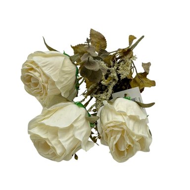 PACK 2 ACCESORIOS HOGAR FLORIPA 8221-BL BLANCO BOUQUETS ROSA BOTON - 2