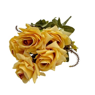 PACK 2 ACCESORIOS HOGAR FLORIPA BG307007-AM AMARILLO BOUQUETS ROSAS DIAMANTE