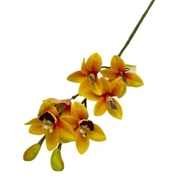 PACK 2 ACCESORIOS HOGAR FLORIPA BG410077-AM AMARILLO ORQUIDEAS MEDIANAS CYMBIDIUM