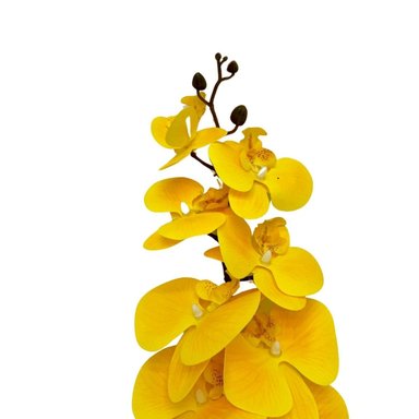 ORQUIDEA FLORIPA BG310035-8AM AMARILLO ARTIFICIAL 9 PETALOS SILICONA STORE
