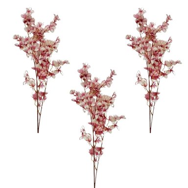 PACK 3 ACCESORIOS HOGAR FLORIPA BG397007-PK ROSADO FOLLAJES ARTIFICIALES PETALOS