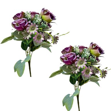 PACK DE 2 BOUQUET DE MINI ROSAS SY05328-7 FLORIPASTORE