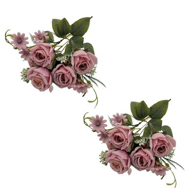 PACK DE 2 BOUQUET DE MINI ROSAS SY05328-10 FLORIPASTORE