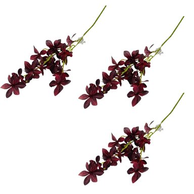 SET DE 3 VARAS DE HOJAS ARTIFICIALES DE 78CM 8504-RJ  FLORIPASTORE