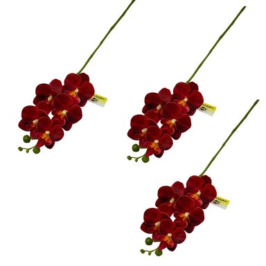 SET DE 3 VARAS DE ORQUIDEA ARTIFICIAL DE 49CM BG410086-RJ  FLORIPASTORE