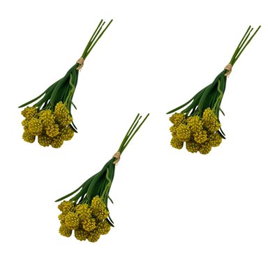 SET DE 3 BOUQUETS DE FLOR DE AJO DE 36CM BG403015-AM  FLORIPASTORE