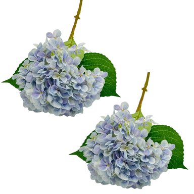 SET DE 2 VARAS DE FLOR HORTENSIA DE 67CM 7248-3AZ  FLORIPASTORE
