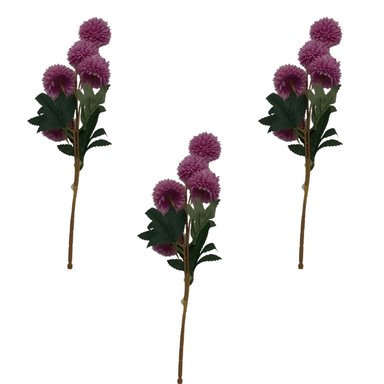 SET DE 3 VARAS DE FLOR DE AJO DE 52CM BG232588V-LI  FLORIPASTORE