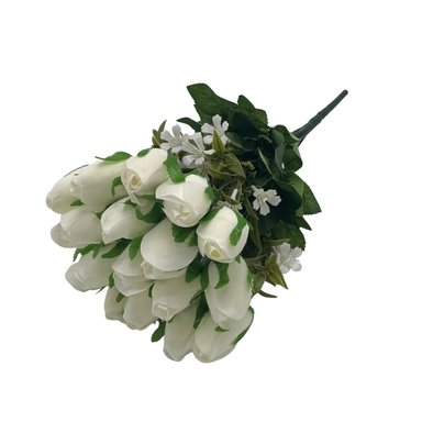 BOUQUET DE 18 BOTONES DE ROSAS ARTIFICIALES DE 40CM BG418023-BL  FLORIPASTORE