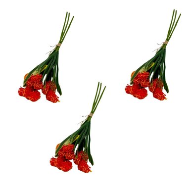 SET DE 3 BOUQUETS DE FLOR DE AJO DE 36CM BG403015-NAR  FLORIPASTORE