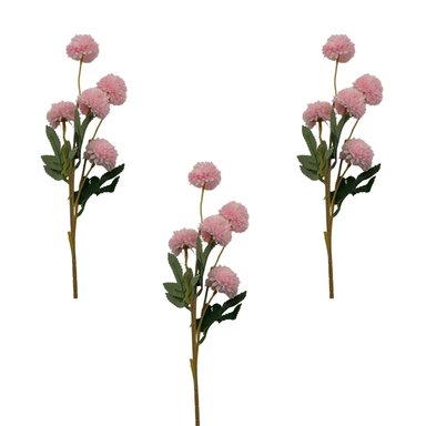 SET DE 3 VARAS DE FLOR DE AJO DE 52CM BG232588V-ROS  FLORIPASTORE