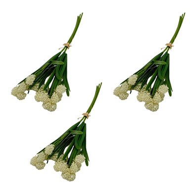 SET DE 3 BOUQUETS DE FLOR DE AJO DE 36CM BG403015-BL  FLORIPASTORE