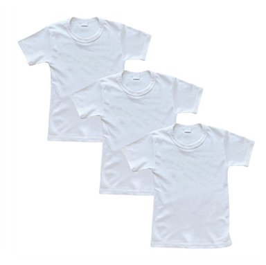 POLO MANGA CORTA ALGODÓN UNISEX PEYITO BLANCO BASICO PACK 3