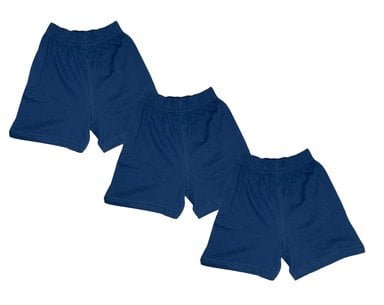 SHORT ALGODÓN PIMA NIÑO PEYITO AZUL MARINO PACK 3 BASICO