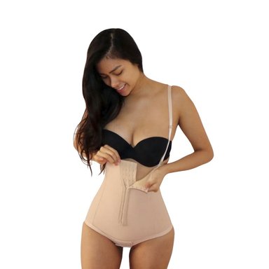 FAJA POST PARTO Y CESÁREA MUJER B'FEMME BEIGE 4 BROCHES