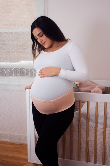 FAJA PRENATAL MUJER B'FEMME BEIGE MAMI BAND SOPORTE MATERNO EMBARAZO MATERNIDAD