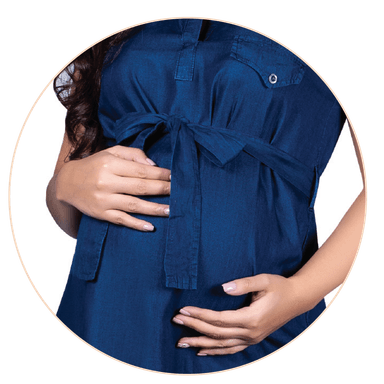 VESTIDO DE MATERNIDAD HERA MOMMY GLAM AZUL REY - 3