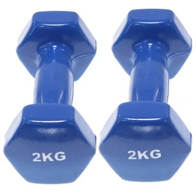 MANCUERNAS DE 2KG VINIL AZUL X 2 UND