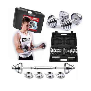 JUEGO MANCUERNAS 30KG CROMADAS