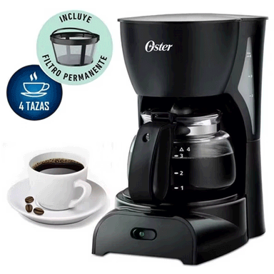 CAFETERA OSTER BVSTDCDR5B 4 TAZAS COLOR NEGRO