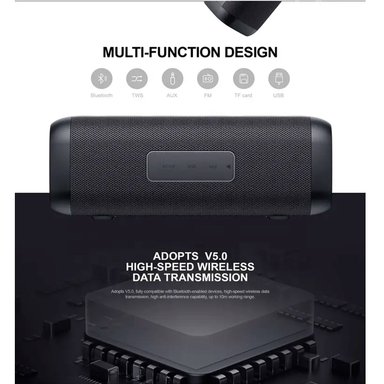 PARLANTE BLUETOOTH HAVIT SK835BT PORTATIL 10 W MULTIFUNCION- NEGRO - 4