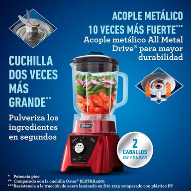 LICUADORA OSTER BLST3B RPG 2L XPERT + VASO BLEND N GO - 4