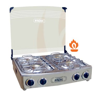 COCINA DE MESA FADIC 4 QUEMADORES CON TAPA DE VIDRIO AURORA 22