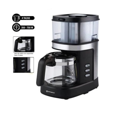 CAFETERA CON MOLEDOR DE CAFÉ IMACO ICMG4070 FILTRO 750W