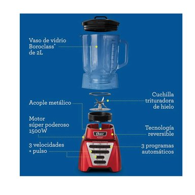 LICUADORA XPERT 3V OSTER BLST3A-R2G - 7