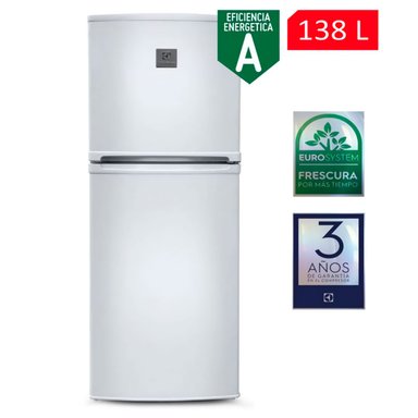 REFRIGERADORA ELECTROLUX TOP FREEZER FROST ERT18G2HNW 138L BLANCA