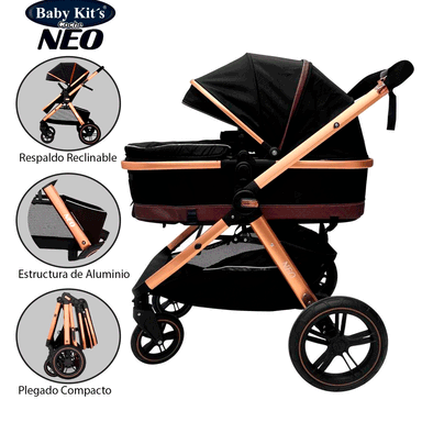 COCHE CUNA MOISES BABY KITS NEO BK5168 NEGRO