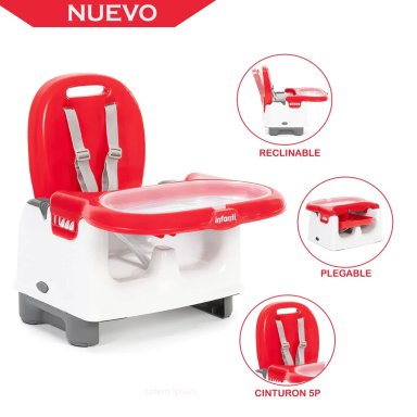 SILLA COMER INFANTI MILA ROJO PORTATIL BG-83B RED