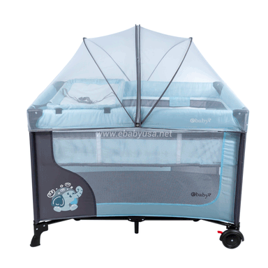 CUNA CORRAL EBABY EB727-2 METAL CELESTE HAPPY DREAM - 2