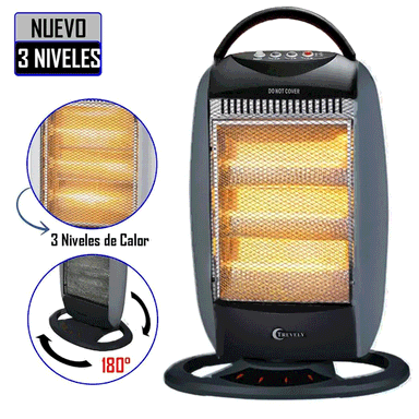 CALENTADOR ELÉCTRICO TREVELY HALÓGENO 1200W TCH-020 - 1