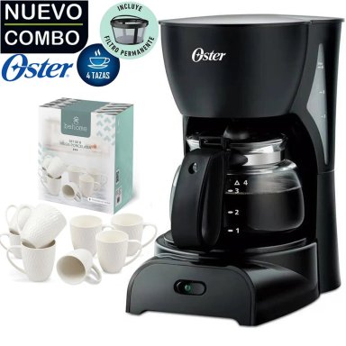 CAFETERA OSTER BVSTDCDR5B FILTRO 4 TAZAS + SET TAZAS