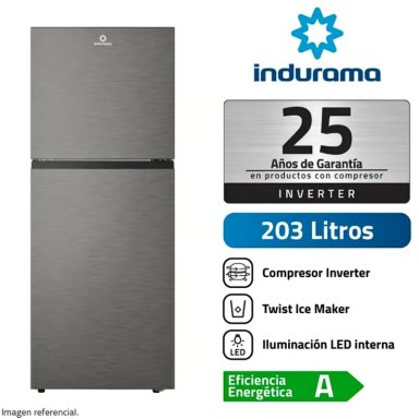 REFRIGERADORA INDURAMA 203L TOP MOUNT RI-359I CROMA