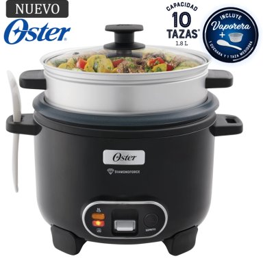 OLLA ARROCERA OSTER 1.8L 3 EN 1 FUNCIÓN DE SOFRITO VAPORERA NEGRO CKSTRC10DFBLK